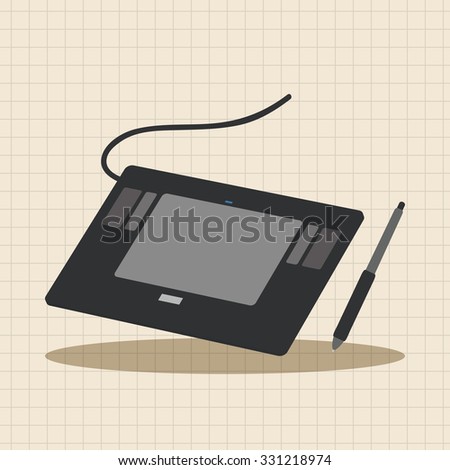 computer theme graphics tablet elements vector