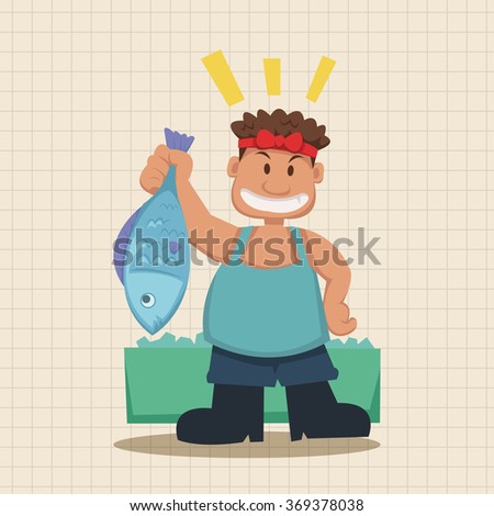 people theme fisher elements vector,eps