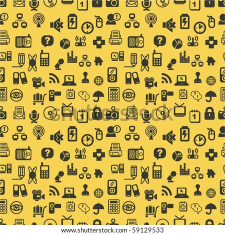 Seamless web icons pattern. Vector illustration.