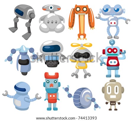 Cartoon Robot Icon Stock Vector Illustration 74413393 : Shutterstock