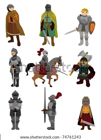 Cartoon Knight Icon Stock Vector Illustration 74761243 : Shutterstock