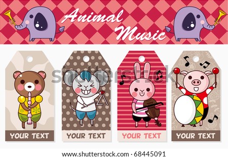 animal play music card