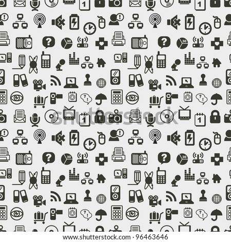 Seamless web icons pattern. Vector illustration.