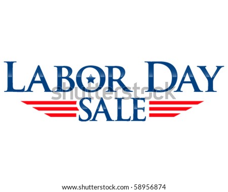 Labor day sale vector lettering