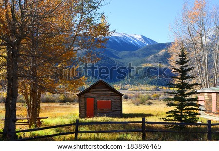 Old cabin in the twin lakes recreation area Colorado