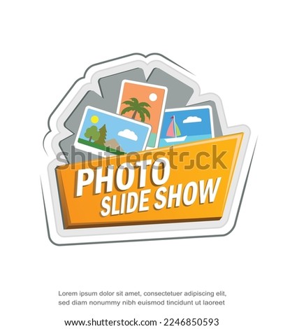 Vector illustration of Photo slide show icon.