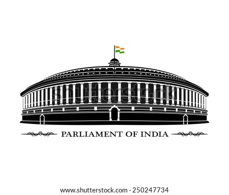 An illustration of Indian Parliament building