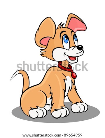 An Illustration Of Cute Cartoon Dog - 89654959 : Shutterstock