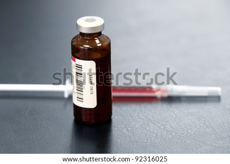 Injection needle and medicine bottle, Health concept