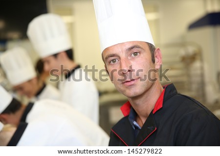 Portrait of pastry cook teacher