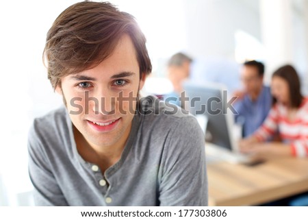 Image, Stock Photo Portrait of Twenty Year Old Caucasian Woman in Park