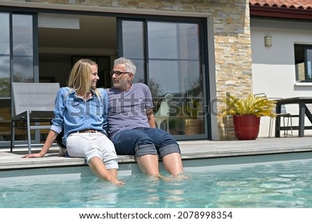 Similar – Image, Stock Photo Loving couple enjoying time together