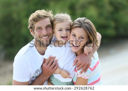 Portrait of happy family having fun together