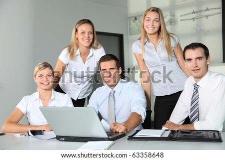 Group of business people meeting in the office