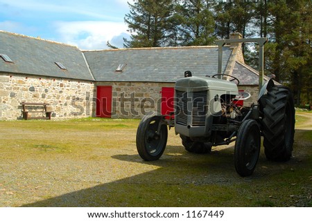 Vintage Tractor and Farm Buildings