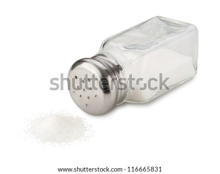 Salt Spill Isolated with clipping path on a white background