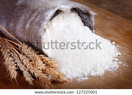 Still life with Wheat and flour