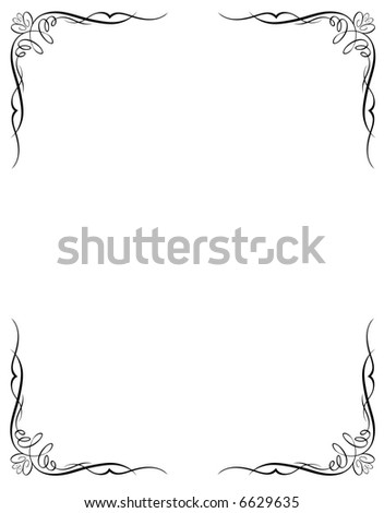 Letter Black Corner (Raster Version) Stock Photo 6629635 : Shutterstock