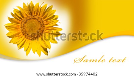sample text with sunflower