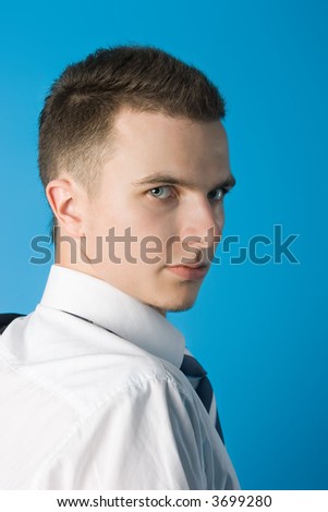 Portrait of young serious businessman. Find more pictures of this model in my portfolio