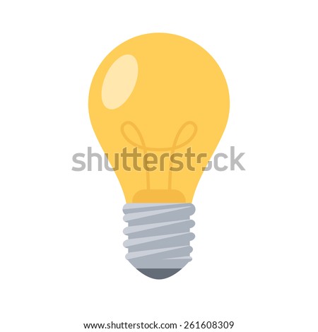 Lightbulb. Isolated icon pictogram. Eps 10 vector illustration.