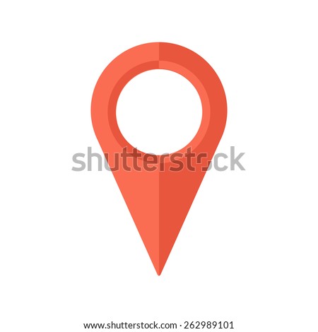 Map pointer. Isolated icon pictogram. Eps 10 vector illustration.