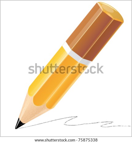 Pencil Isolated Detailed Vector Illustration - 75875338 : Shutterstock