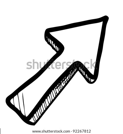 Direction Arrow Sketch Vector Illustration - 92267812 : Shutterstock