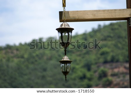 A hanging lamp