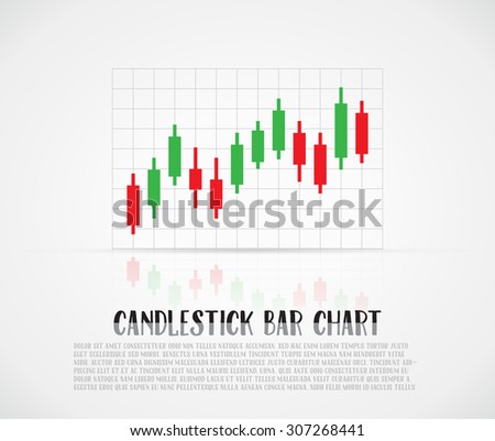 Candlestick bars chart, illustration