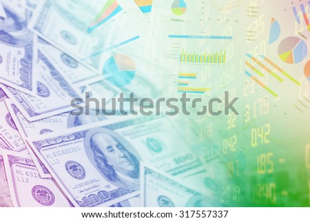 dollar graph stock background, world finance system, Finance concept.