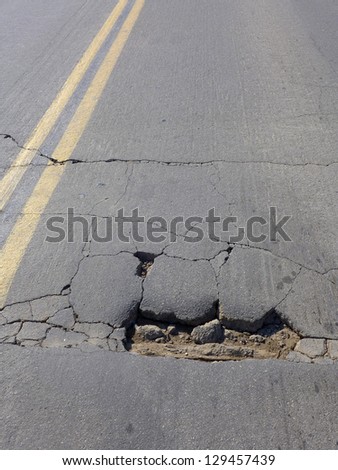 Restricted local government budgets are reflected in potholes and damaged roads