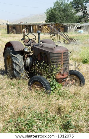 An old tractor no longer used on the farm