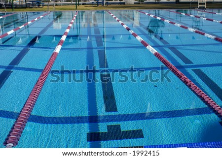 Swimming lane at an aquatic center