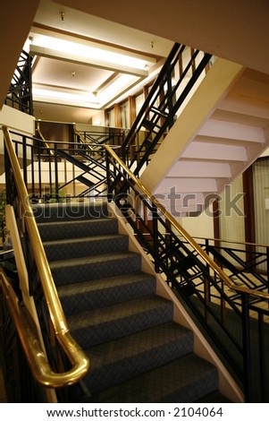 Stairwell of posh office building