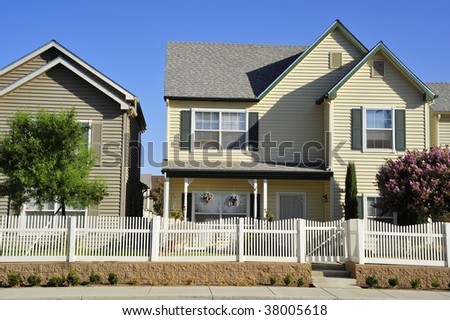 Two-story low income single family residential development in a dense urban area