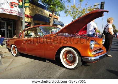 BAKERSFIELD, CA - OCT 10: Over four hundred custom vehicles and hotrods were on display in the downtown area for the Highway 99 Cruise \