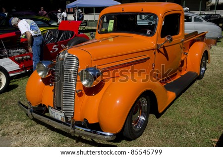 BAKERSFIELD, CA - SEPT 18: The Kern County Museum Auto Show features classic automobiles, like this immaculate 1937 Dodge pickup truck, on display September 18, 2011, in Bakersfield, California.