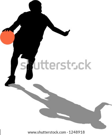silhouette of basketball player