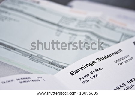 pay checks and earnings statement