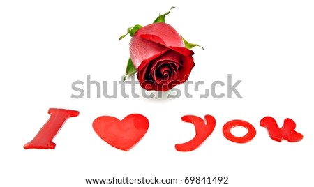 Red Rose Heart And Declaration Of Love Stock Photo 69841492 : Shutterstock