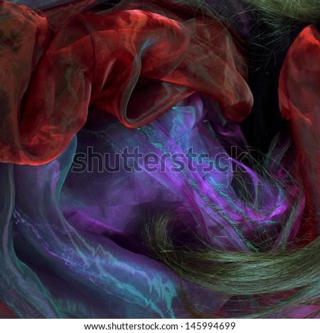Artistic background. Dark red and violet fabric.