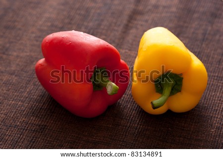 red and yellow sweet pepper