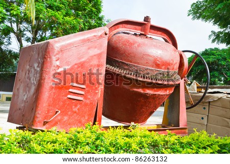 The old cement mixer machine