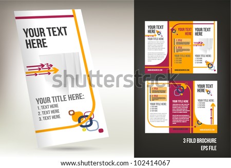 colorful three fold brochure template