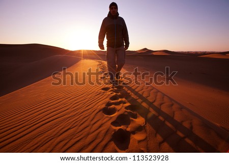 Hike in Namib desert