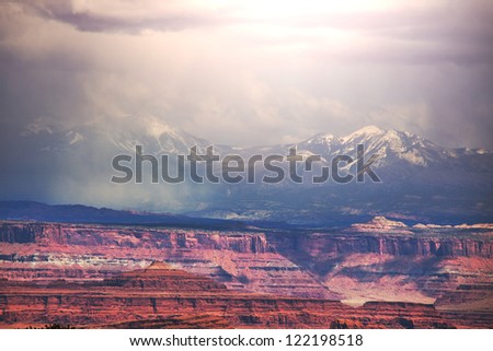 American landscapes,Rain in Canyonlands