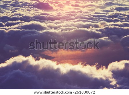 above clouds