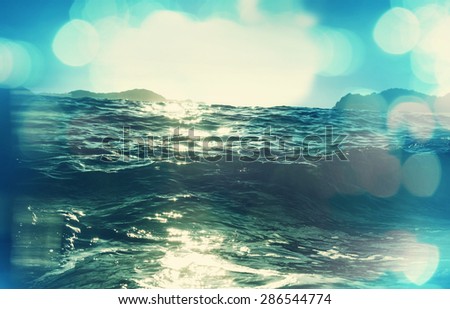 The wave on the beach