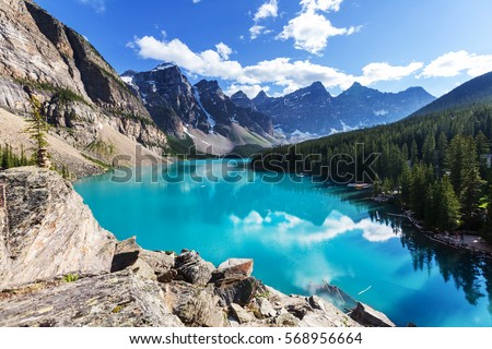 Similar – Image, Stock Photo Peaceful landscape of rocky cove in sunset